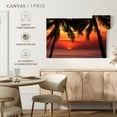 thumbnail image 5 of Elephant Stock Palm Tree Beach Sunset Wall Art - Horizontal Canvas Wall Art - Living Room Wall Decor - Beach Canvas - Black And Brown Decor - 51" x 34", 5 of 8