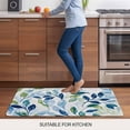 thumbnail image 5 of Navy Blue Leaves Doormat Outdoor Entrance 18"x30", Green Summer Botanical Absorb Moisture Dirt Door Mats, Non-Slip Rubber Backing Floor Mats Indoor, Low-Profile Front Door Rugs, 5 of 9