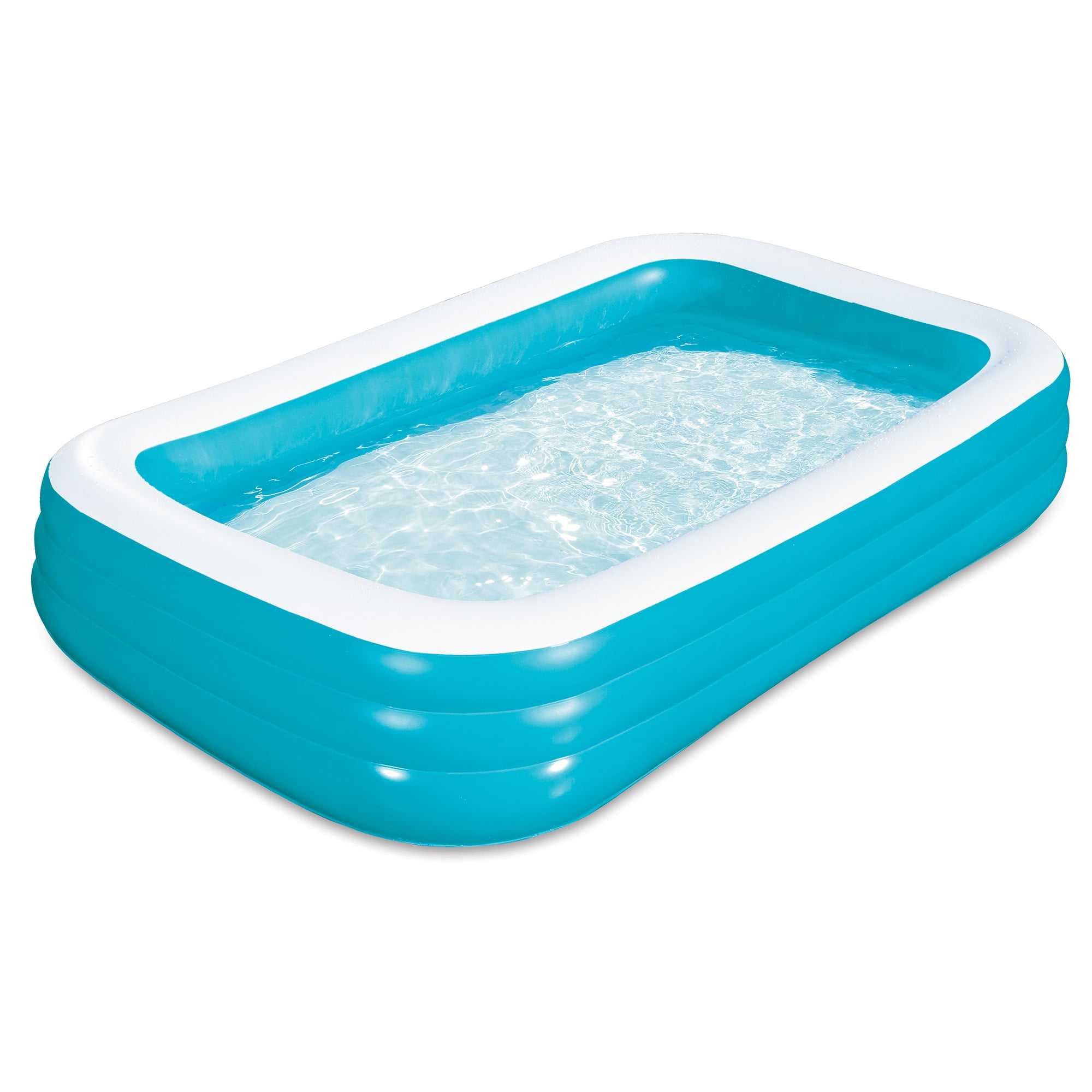10-Foot Rectangular Inflatable Family Pool, Blue, Ages 6 and Up, Unisex -  