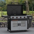 thumbnail image 2 of Blackstone Bronco Outdoor Combo Griddle, 36 Inch 4-Burner Flat Top Grill with Vertical Pellet Smoker, 2 of 13