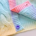 thumbnail image 5 of Oaktree Kids Baby Girls Rainbow Knitted Sweater Baby Long Sleeve Cardigan Coat for Autumn Fall 2-9Y, 5 of 5