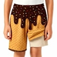thumbnail image 4 of JAJAHO Boys Girls Athletic Shorts With Liner Ice Cream Printed Loose Fit 2 In 1 Running Shorts With Pockets For Unisex Kids 2-14Y, 4 of 4