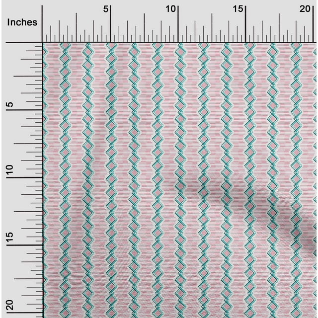 oneOone Polyester Lycra Fabric Diamond Geometric Decor Fabric Printed BTY 56 Inch Wide