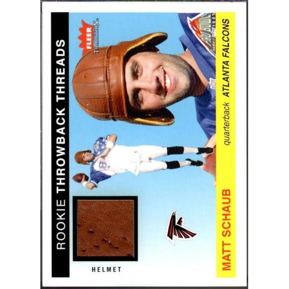 Matt Schaub Card 2004 Fleer Tradition Rookie Throwback Threads Helmets #TTMS