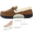 thumbnail image 4 of RockDove Men's Highland Memory Foam Moc Slipper, Size 8 US Men, Chestnut/Sherpa, 4 of 7