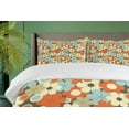 thumbnail image 4 of Ambesonne Floral Duvet Cover Set, Retro Simple Flowers, 2-Calking, Multicolor, 4 of 7
