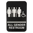thumbnail image 2 of ADA Handicap Accessible All Gender Restroom Sign with Braille, 9" x 6", 2 of 4