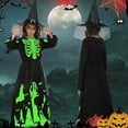 thumbnail image 3 of 5-14Y Boys Girls Halloween Costumes Kids Grim Reaper Costume Set Scary Ghost Cosplay Outfit Halloween Party Favors Gifts(Glowing Glasses Optional), 3 of 7