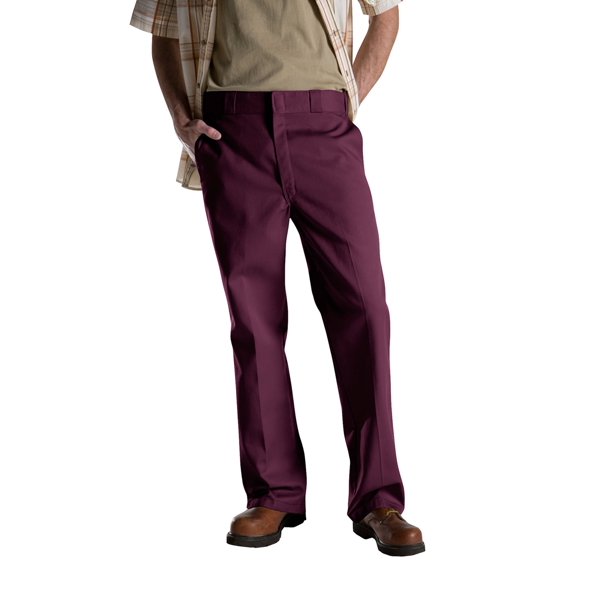 Pantalón de Trabajo Dickies Sarga para Hombre Granate 42 32