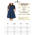 thumbnail image 6 of Agnes Orinda Women's Plus Size Denim Overall Dress Adjustable Straps A-Line Jean Dresses with Pockets 2X Dark Blue, 6 of 6