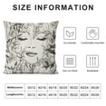 thumbnail image 6 of JEUXUS Pillow Case Modern Abstract Female Face 2-Piece Short Plush Pillowcase Set White, 6 of 6