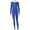 Blue, variant on Women’s Hollow-Out Metal Ring V-Neck Long Sleeve Backless High-Waist Hips Wrapped Jumpsuits, Solid Color, Sexy