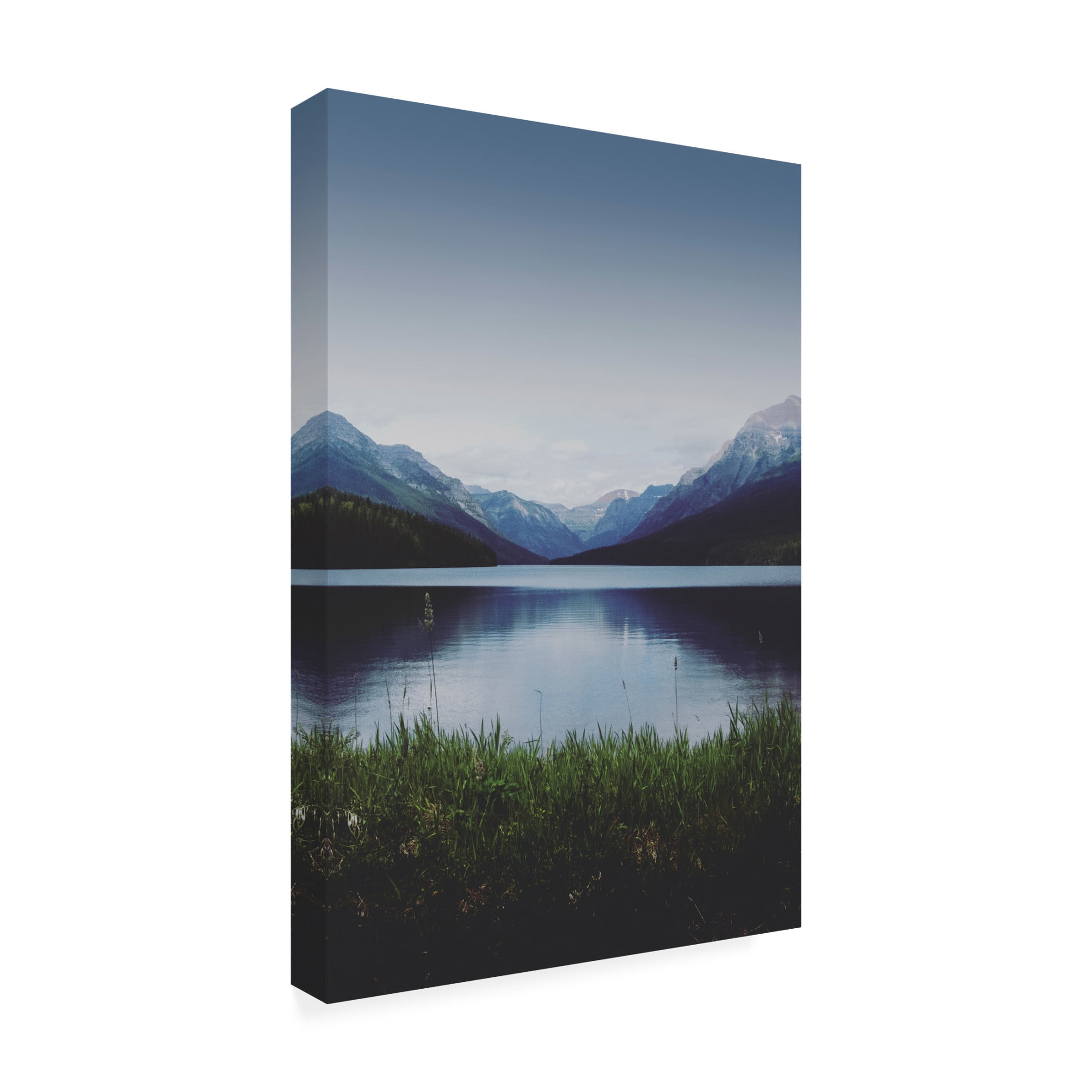 Canvas Wall Art - Annie Bailey Art 'Glacier Shores' Wall Art for Living Room, Bedroom, or Office Décor by Trademark Fine Art - 12 x 19 Inches