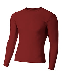 red spandex long sleeve shirt