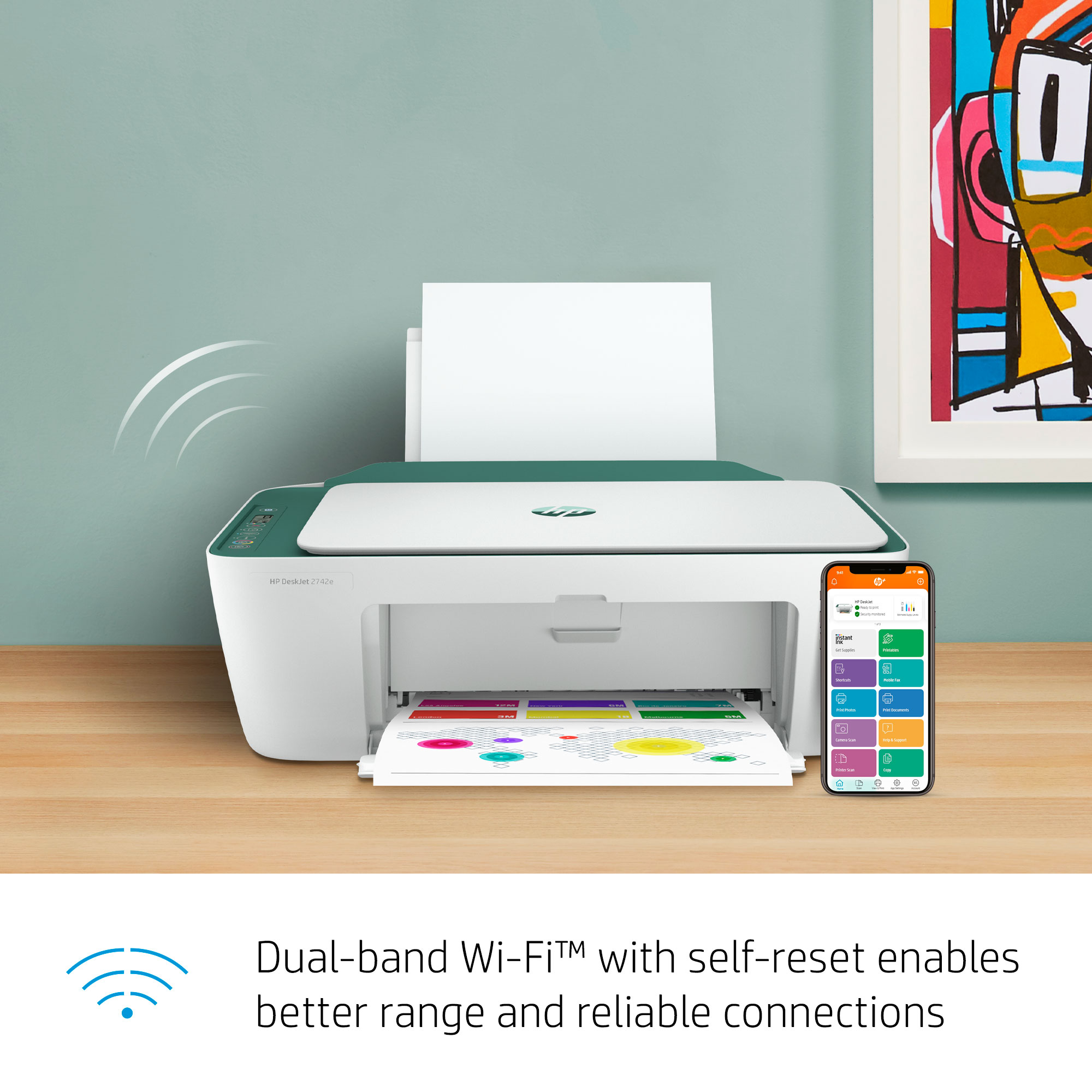 HP DeskJet 2742e All-in-One Wireless Color Inkjet Printer (Sequoia) - 6 months free Instant Ink with HP+ - image 5 of 10