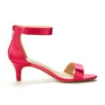 thumbnail image 2 of Dream Pairs Women's Fashion Comfort Ankle Strap Stilettos Low Heel Open Toe Sandals Party Dress Shoes FIONA FUCHSIA Size 5, 2 of 5