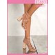 thumbnail image 2 of Everyday Collection Women Criss Cross Buckle Decor Chunky Heeled Sandals, Elegant Black Ankle Strap Sandals For Summer, 2 of 4