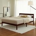 thumbnail image 6 of LIFEMENT Queen Classic Wood Platform Bed Frame with Headboard, Solid Wood, No Box Spring Needed, Easy Assembly, Minimalist Modern Design, Under Bed Storage, Walnut, 6 of 9