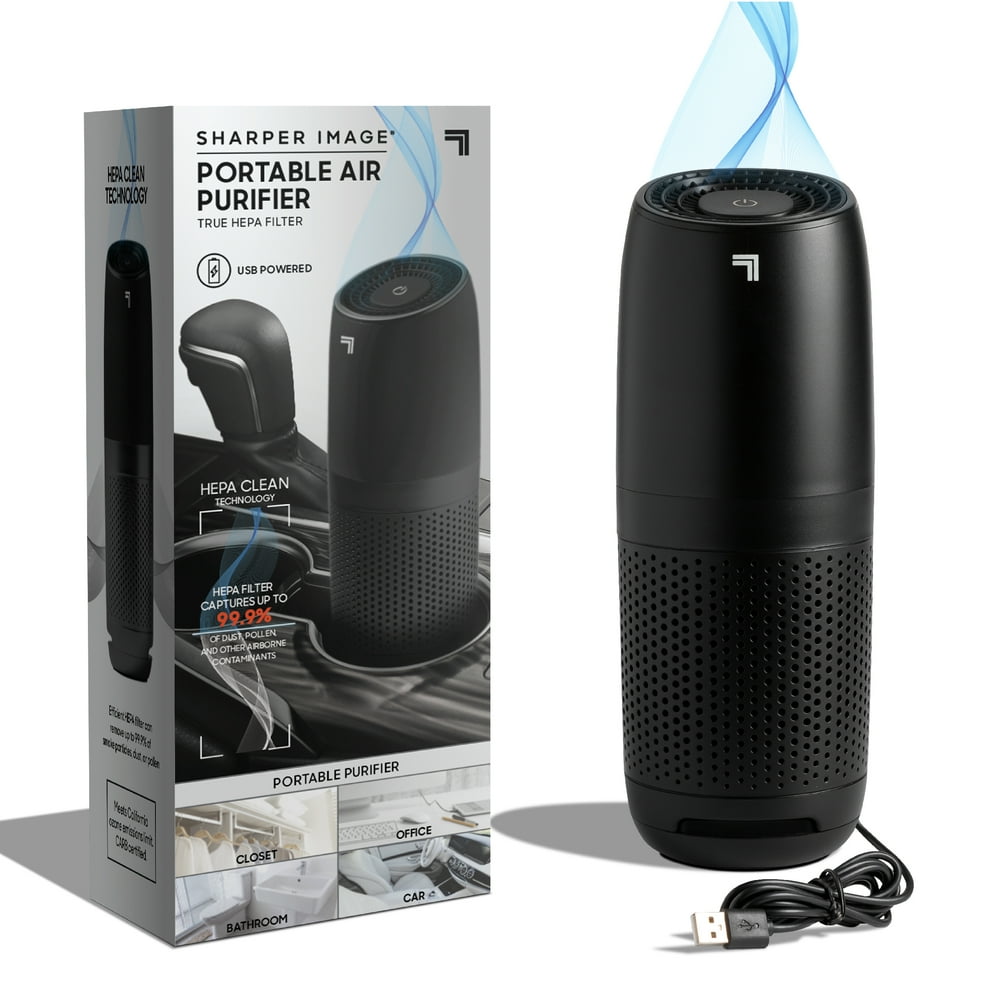 SHARPER IMAGE Portable Air Purifier with True HEPA Air Filter, Quiet