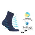 thumbnail image 5 of COSYFEEL Women's Bamboo Dress Socks Crew Soft Thin Seamless Toe, 3 Pairs, 5 of 7
