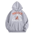 thumbnail image 3 of XIAOCHA Outdoor Hoodie For Adults Long Sleeve Graphic Print Camping Hooded Sweatshirt Daily Pullover Top, Light Gray, Sizes XXXL, 3 of 3