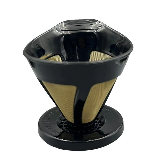 Verter sobre café Cono Gotero Gotero Accesorios Fácil de limpiar Extracción Manual Reutilizable Filtro de café para camping, hogar, oficina