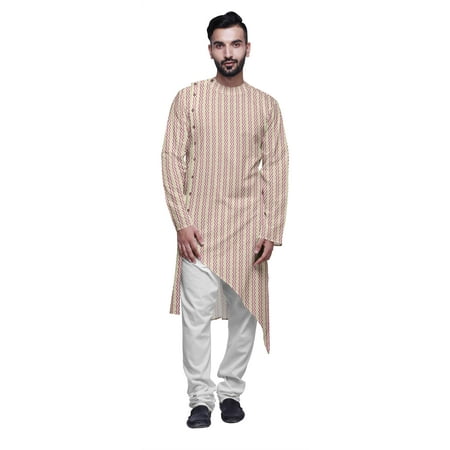 

Atasi Designer Printed Summer Wear Long Kurta With White Pajama Set For Men