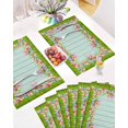 thumbnail image 5 of Easter Placemats Set of 6, Easter Eggs Flower Green Grass Placemat for Dining Table Decorations, Retro Wood Grain Place Mats, Spring Table Mats for Kitchen Dinner Seasonal Holiday Party Decor, 5 of 6