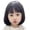 black, variant on Realistic Bangs Synthetic Wigs Hair Hairpiece For Girls Comfortable Adjustable Headcover with Heat Resistant Fibers