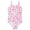 Pink Watercolor Flower, variant on Serdomi Girls Adjustable Double Strap Swimsuit for Kids Pink Cherry Print Bathing Suit Size 8