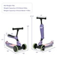 thumbnail image 7 of Infans 2-in-1 Kids Kick Scooter w/ Removable Seat Flash Wheels & Brake Purple, 7 of 7