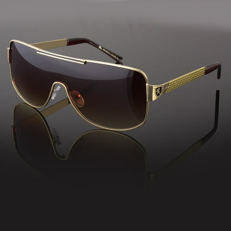 Aviator Large Metal Sunglasses - New Large Aviator Sunglasses Smoke Lens Men's Metal Frame Vintage Frame Retro