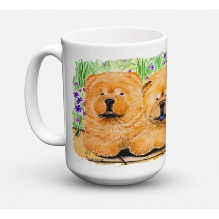 Chow Chow Dishwasher Safe Microwavable Ceramic Coffee Mug 15 ounce SS8123CM15