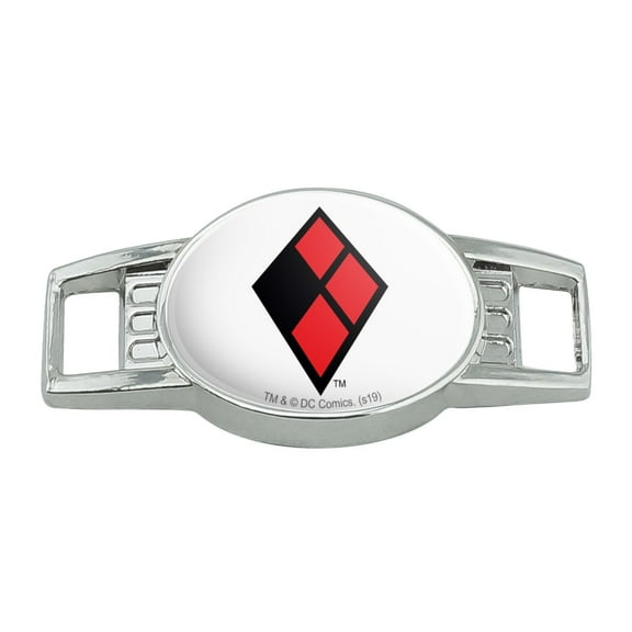 Harley Quinn Diamond Logo Shoe Shoelace Shoe Lace Tag Runner Gym Charm Decoration