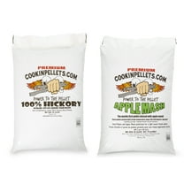 CookinPellets Premium Hickory Wood Pellets & Apple Mash Wood Pellets, 40 Lb Bags