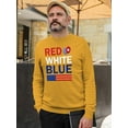 thumbnail image 2 of Red White Blue 4Th Sweatshirt Men -Image by Shutterstock, Male Small, 2 of 4