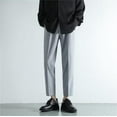 thumbnail image 4 of Japanese Korean Style Men's Summer Suit Pants Versatile Solid Color Casual Trousers for Fashion Comfort Men's Comfortable Lightweight Hiking Pants Kids Pull On Sweatpants, 4 of 6