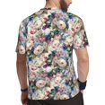 thumbnail image 2 of Rocae Colorful Flowers for Men's Mesh Quick-Dry Short Sleeve Workout T-Shirt,Mens Crew Neck Tee Lightweight Soft Classic T Shirts XX-Large, 2 of 9