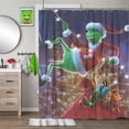 thumbnail image 1 of Grinch Decor Grinch Christmas Decorations Bathroom Grinch Christmas Decorations Non Slip Toilet Polyester Cover Mat Set Bathroom Shower Curtain, 1 of 3
