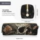 thumbnail image 3 of Disketp Vintage Pattern Flower Skull Estuche de Lápices de Cuero con Cierre, Estuche Compacto para Papelería, Bolígrafos y Accesorios Pequeños, 3 of 7