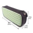 thumbnail image 3 of Picia Green Avocado Pattern Large Capacity PU Leather Pencil Case Organizer Pen Marker Holder Double Zipper Storage Bag Big Pencil Pouch for College Office, 3 of 6