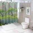 thumbnail image 7 of Orinice Ambient Art Bathroom Decoration Set, Multi Size Colorful Luxury Graphic Print Stylish Bathroom Decoration Set with Hook Chic Modern Bathroom Decoration Shower Curtain Set with Hook, 7 of 7