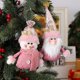 thumbnail image 2 of Adornos navideños de muñecos de nieve de color rosa, ciervos, adornos para árboles de Navidad, regalos de Papá Noel, adornos para fiestas de Año Nuevo 2023, 2 of 5