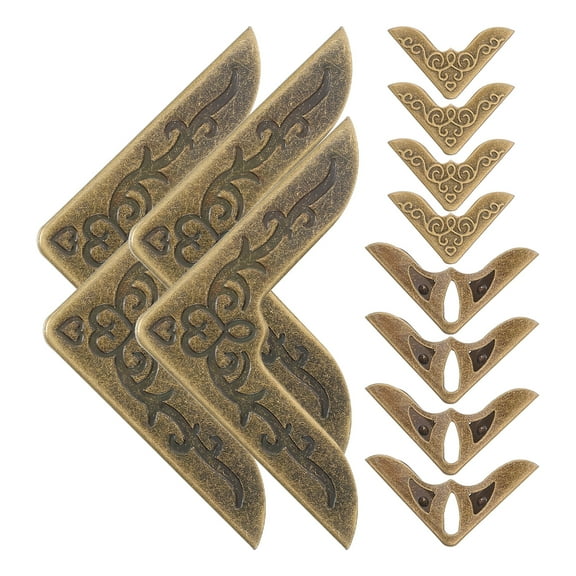 12Pcs Vintage Corner Protectors Metal Album Decorative Covers Folder Corner Protectors
