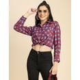 thumbnail image 2 of Moomaya Long Sleeves Spread Collar Rayon Shirt - Women's Casual Printed Shirt, 2 of 9