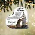 thumbnail image 4 of Feledorashia Personalized Acrylic Christmas Ornaments - 3.15" Heart Holiday Tree Pendants, Nativity Scene Hanging Decor, Christmas Tree Decorations, Religion Gift for Family and Friends, 4 of 5