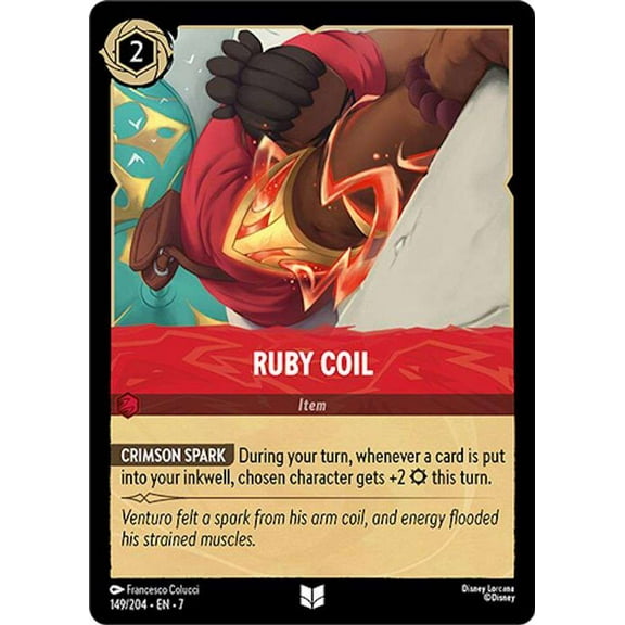 Disney Lorcana Archazia's Island Uncommon Ruby Coil #149
