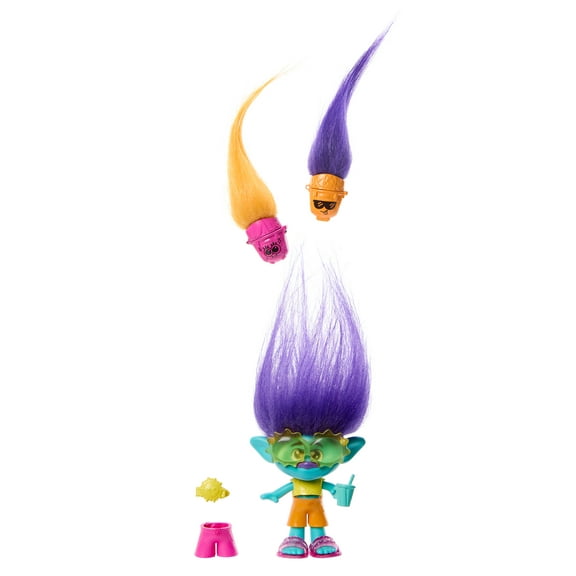 DreamWorks Trolls Band Together Hair Pops Branch Small Doll & Accessories, Toys Inspired by the Movie