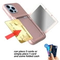 thumbnail image 3 of JTCASES for iPhone 13 Pro Case, Back Card Holders [Up to 2] Rugged Shockproof Hard Non-slipping Drop Resistant Slim Fit Shell for iPhone 13 Pro(6.1" 2021), Rosegold, 3 of 6