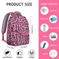 thumbnail image 6 of Leopard Print Backpack for School,Cute School Bag,Schoolbag with Adjustable Shoulder Straps & Padded Back,15.3"x11"x7.1"., 6 of 6